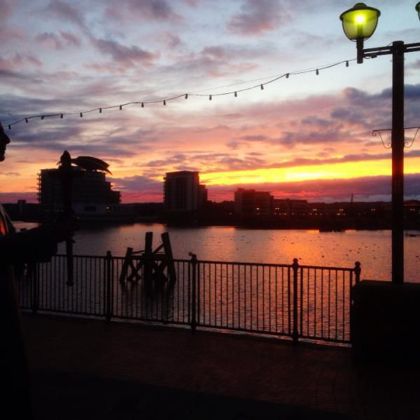 Cardiff bay sunset